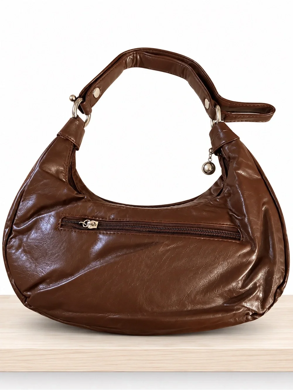 Brown Hobo Shoulder Bag - small